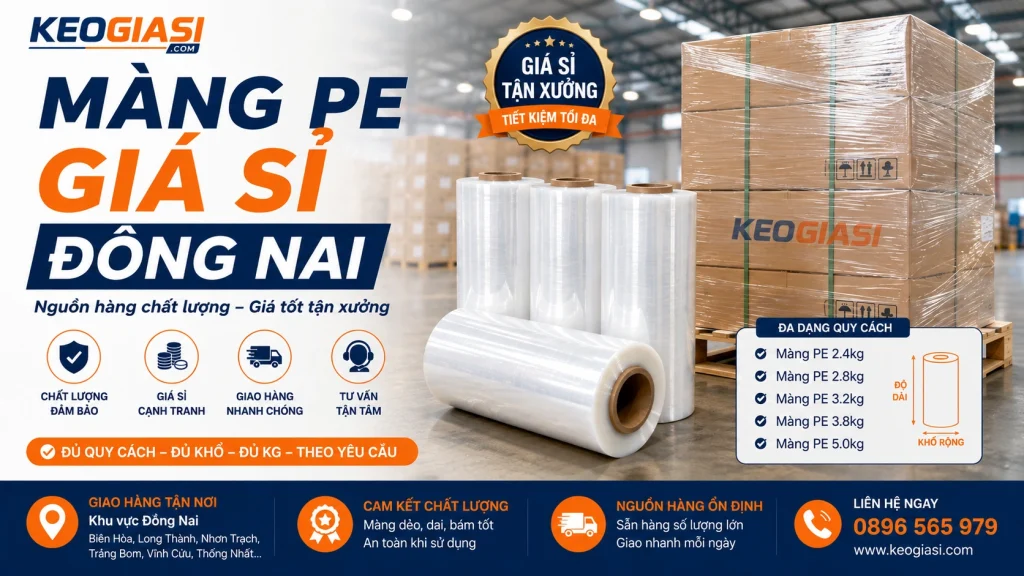 Màng PE Giá Sỉ Đồng Nai: Bảng Giá & Nguồn Hàng Tận Xưởng 2026
