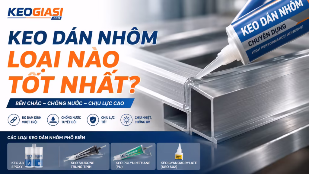 Keo Dán Nhôm Loại Nào Tốt Nhất? Hướng Dẫn Chọn Keo Chịu Lực, Chịu Nhiệt Cho Xưởng
