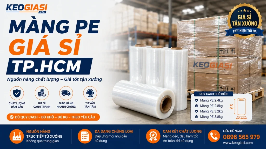 Màng PE Giá Sỉ TP.HCM: Bảng Giá & Nguồn Hàng Tận Xưởng Uy Tín